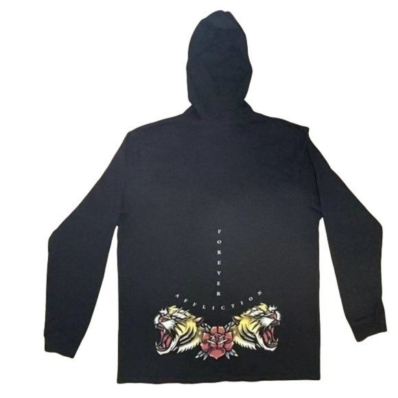 AFFLICTION BLACK MENS SCREAMING ALCHEMY STONE HOODIE - XL - NWOT - Picture 3 of 6